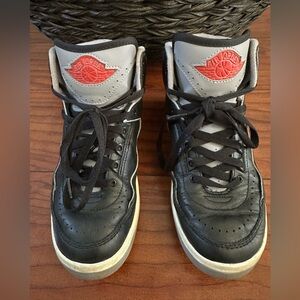 Air Jordan Black and Gray High-Top Sneakers